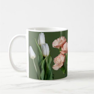 Taza De Café Personalizable Lizzie nombre bonito flor rosa flor