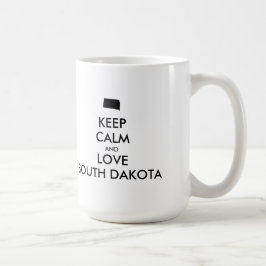 Taza De Café Personalizable MANTÉN LA CALMA y AMA DAKOTA DEL SU
