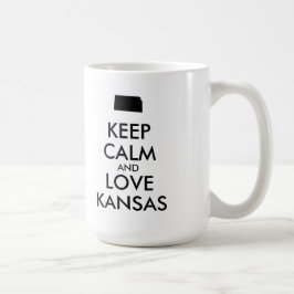 Taza De Café Personalizable MANTENER CALMA Y AMAR A KANSAS