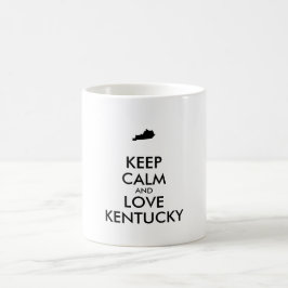 Taza De Café Personalizable MANTENER CALMA Y AMAR A KENTUCKY