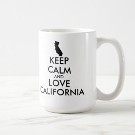 Taza De Café Personalizable MANTENER CALMA Y AMAR CALIFORNIA