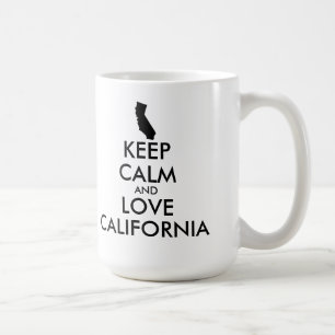 Taza De Café Personalizable MANTENER CALMA Y AMAR CALIFORNIA
