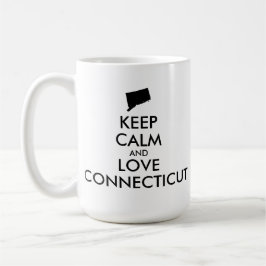 Taza De Café Personalizable MANTENER CALMA Y AMAR CONECTICUADO