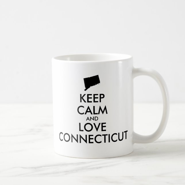 Taza De Café Personalizable MANTENER CALMA Y AMAR CONECTICUADO