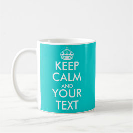 Taza De Café Personalizable Mantener la calma con colores perso