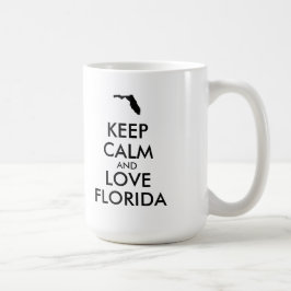 TAZA DE CAFÉ PERSONALIZABLE MANTENER LA CALMA Y AMAR A FLORIDA
