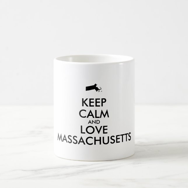 Taza De Café Personalizable MANTENER LA CALMA Y AMAR A LAS MASS (Centro)
