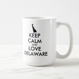 TAZA DE CAFÉ PERSONALIZABLE MANTENER LA CALMA Y AMAR EL RETRASO