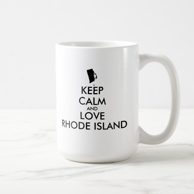 Taza De Café Personalizable MANTENER LA CALMA Y AMAR LA ISLA RH (Derecha)
