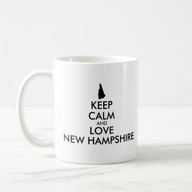 Taza De Café Personalizable MANTENER LA CALMA Y AMAR LA NUEVA H (Izquierda)