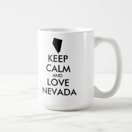 Taza De Café Personalizable MANTENER LA CALMA Y AMAR NEVADA
