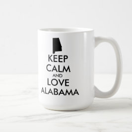 Taza De Café Personalizable MANTENGA CALMA Y AME A ALABAMA