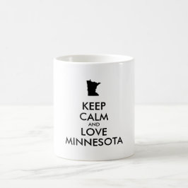Taza De Café Personalizable MANTENGA CALMA Y AME A MINNESOTA
