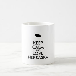 Taza De Café Personalizable MANTENGA LA CALMA Y AME A NEBRASKA
