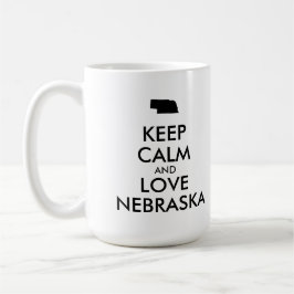 Taza De Café Personalizable MANTENGA LA CALMA Y AME A NEBRASKA