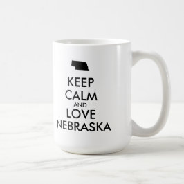Taza De Café Personalizable MANTENGA LA CALMA Y AME A NEBRASKA