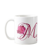 Personalizable María llama flores rosadas boho