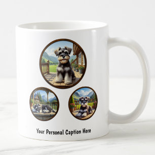 Taza De Café Personalizable Miniatura Schnauzer Puppy