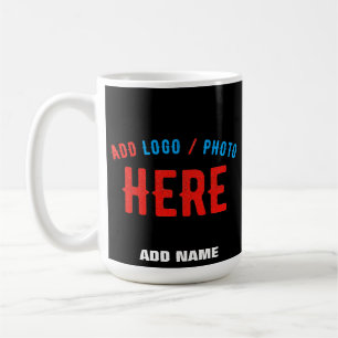 TAZA DE CAFÉ PERSONALIZABLE MODERNO ESTILO NEGRO VERIFICADO MAR