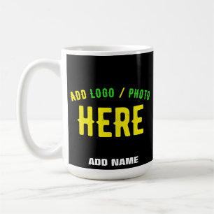TAZA DE CAFÉ PERSONALIZABLE MODERNO ESTILO NEGRO VERIFICADO MAR
