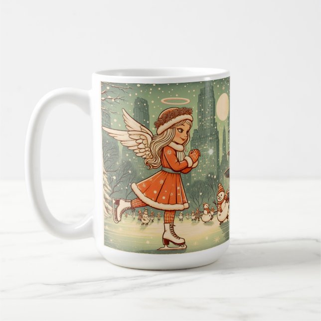 Taza De Café Personalizable Navidades de NYC Angel (Izquierda)