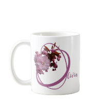 Personalizable Olivia nombre bonito rosa floral el