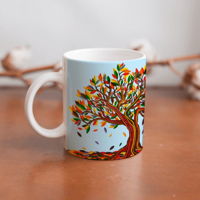 Taza De Café Personalizable Otoño Colores Cálidos Caer Material (Subido por el creador)