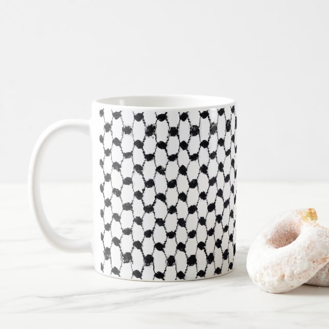 Taza De Café Personalizable palestino Hatta Kufeyye Café Mug (Con donut)