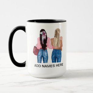 Taza de café personalizable para mejores amigos