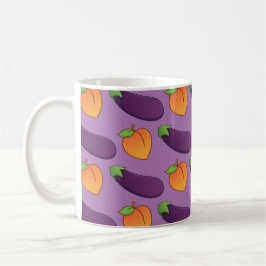 Taza De Café Personalizable Peach y Eggplant