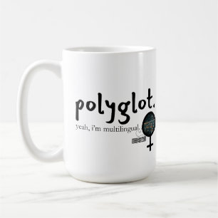 Taza De Café Personalizable políglota multilingüe (Mujeres en l