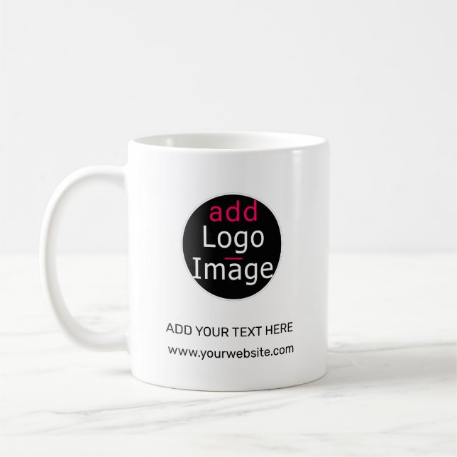 Taza De Café Personalizable profesional moderno blanco (Izquierda)