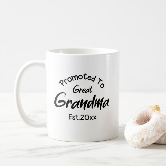 Taza De Café Personalizable Promovido A La Gran Abuela (Con donut)