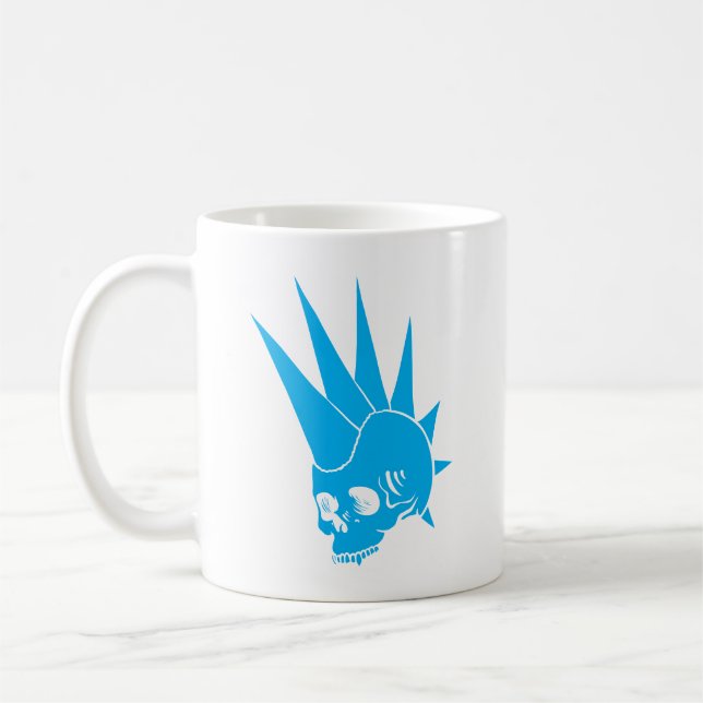 Taza De Café Personalizable Punk Cráneo sin Jawless Versión 2 (Izquierda)