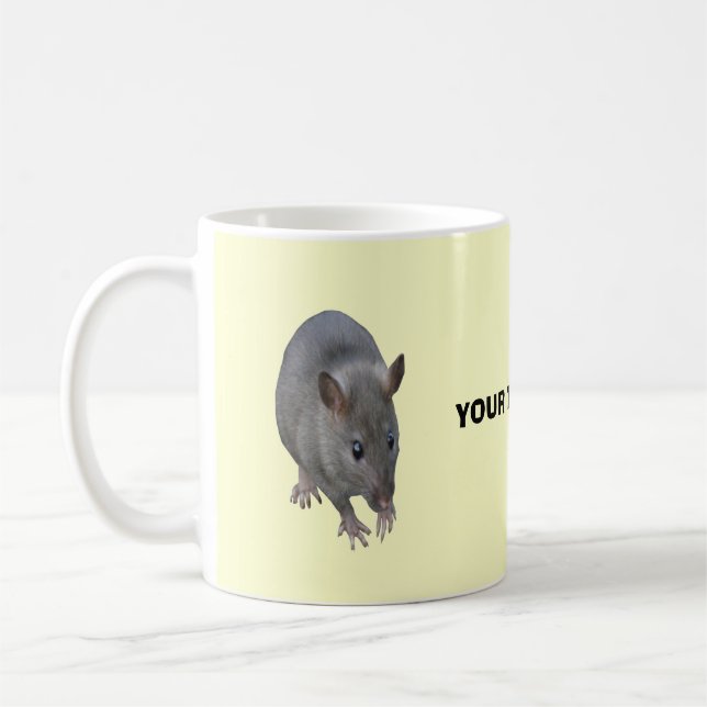 Taza De Café Personalizable Rat Mug (Izquierda)