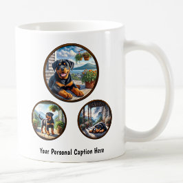 Taza De Café Personalizable Rottweiler Puppy