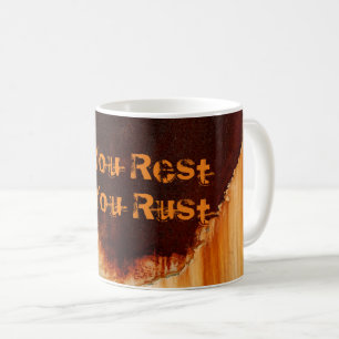 Taza De Café Personalizable Rust Art Guay Diversión Única