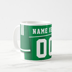 Taza De Café Personalizable Soccer Jersey Mug, Green, Football