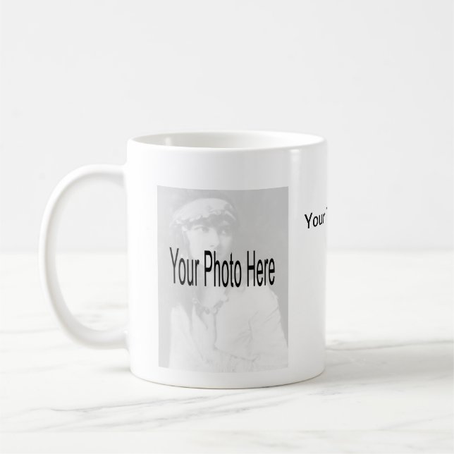 Taza De Café Personalizable - su foto y texto (Izquierda)