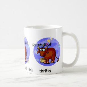 Taza De Café Personalizable Taurus rasgos Cute Personalizado Zo