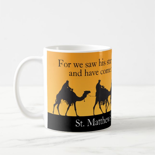 Taza De Café Personalizable Tres sabios Navidades religiosos (Izquierda)