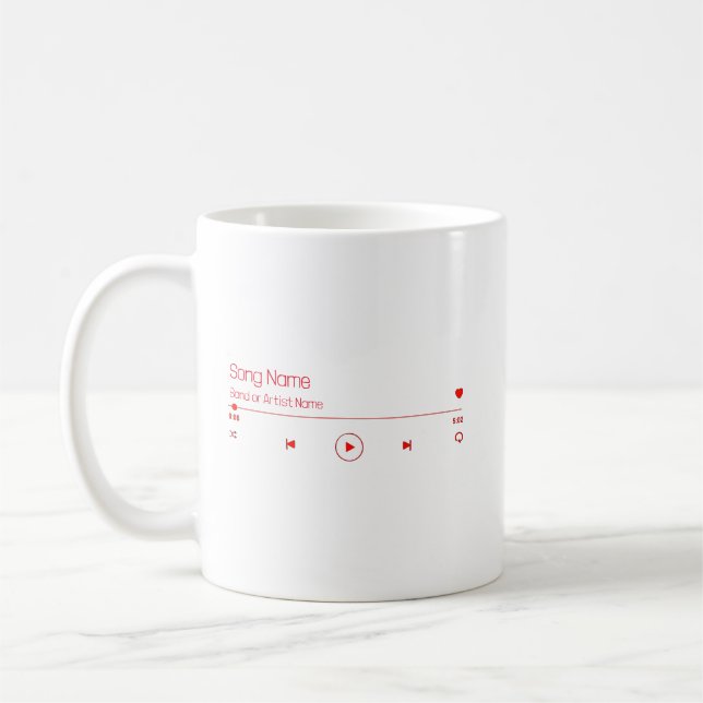 Taza De Café Personalizable tu música favorita (Izquierda)