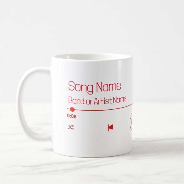 Taza De Café Personalizable tu música favorita (Izquierda)