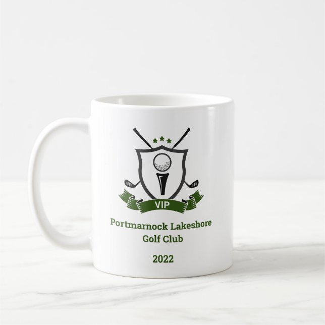 Taza De Café Personalizable VIP Golf Club Coffee Mug - 11 oz. (Izquierda)