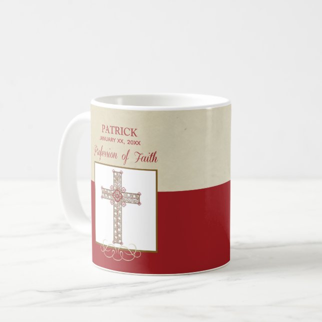Taza De Café Personalización, bendiciones de RCIA en profesión  (Anverso izquierdo)