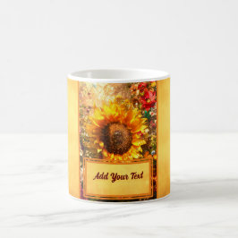Taza De Café Personalización De Gift Sunflower Art De William M