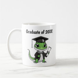 Taza De Café Personalización de la graduación de Lizard Gecko