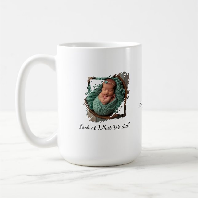 Taza De Café Personalización de la peluca de fotos para bebés (Izquierda)