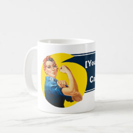 Taza De Café Personalización de la potenciación de Rosie Rivete