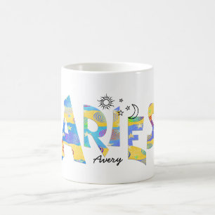Taza De Café Personalización de los ARIES de nombres divertido